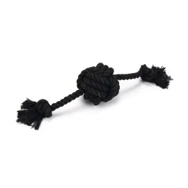 Beeztees Köpek Oyuncağı, Diş İpinden Tutamaçlı Top, Pamuk İplerden, Siyah, 40X7X7Cm, 120Gr