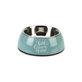 Beeztees Köpek Mama Su Kabı, Paslanmaz Çelik, Turkuaz, 18Cm, 350Ml