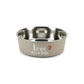 Beeztees Köpek Mama Su Kabı, Paslanmaz Çelik, Gri, 23Cm, 2000Ml