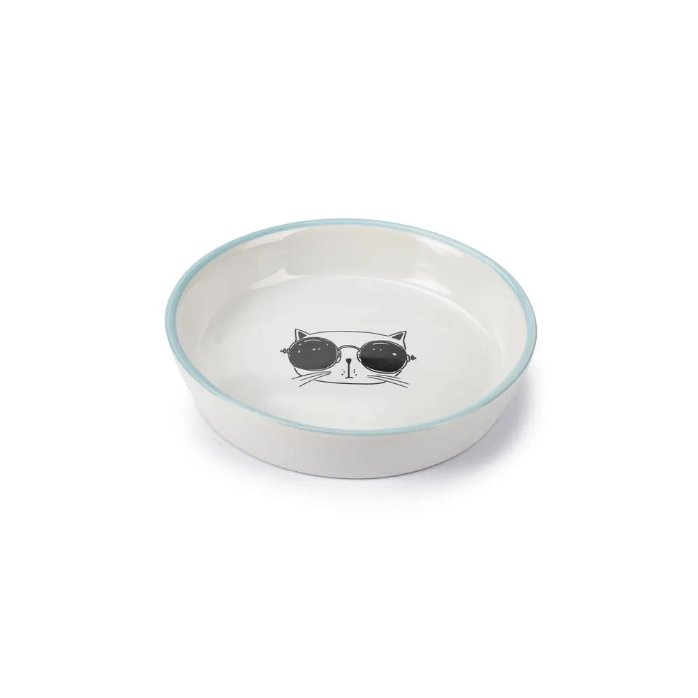 Beeztees Kedi Mama Su Kabı, Seramik, Beyaz, 16Cm, 300Ml