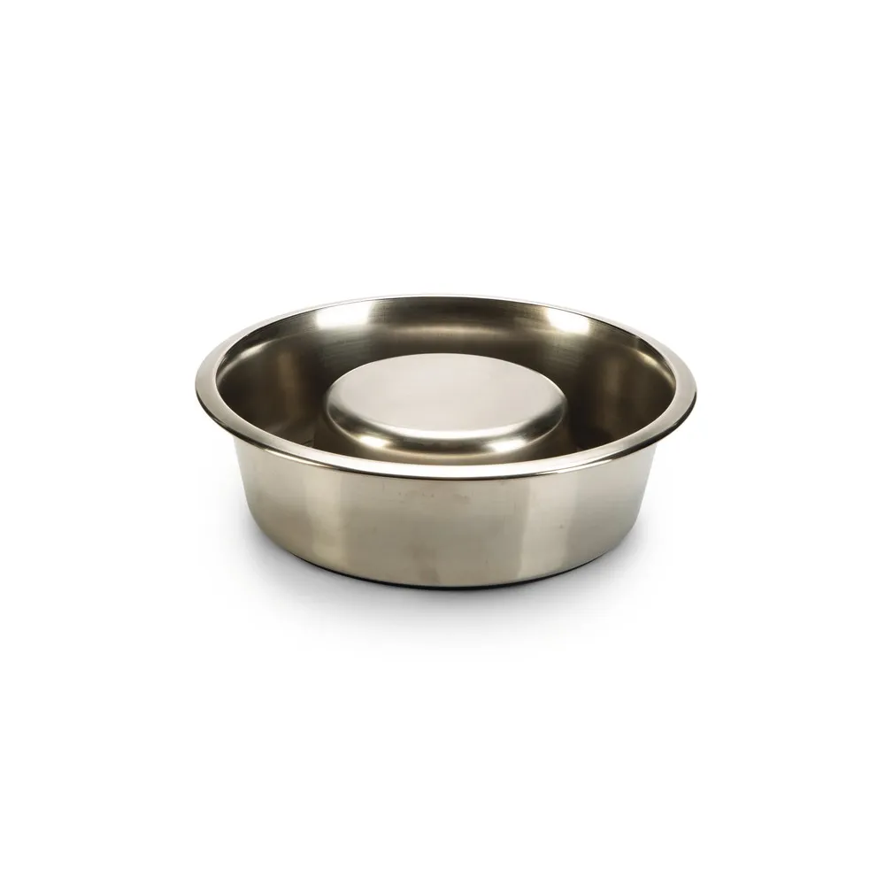 Beeztees Köpek Yavaş Besleme Mama Kabı, Paslanmaz Çelik, 20Cm