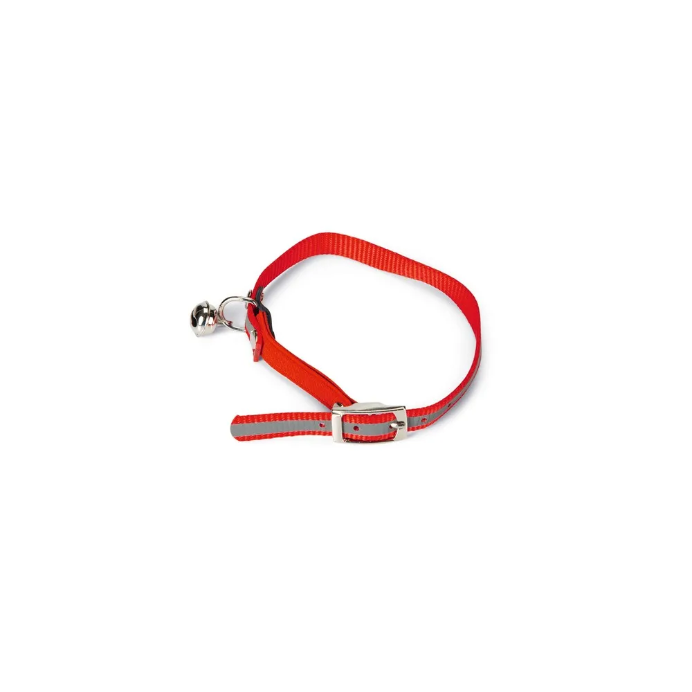 Beeztees Kedi Boyun Tasması, Fosforlu Kırmızı, 24,5-29,5Cm