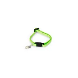 Beeztees Yavru Kedi Boyun Tasması, Zilli, Parlak Yeşil, 15-22Cm