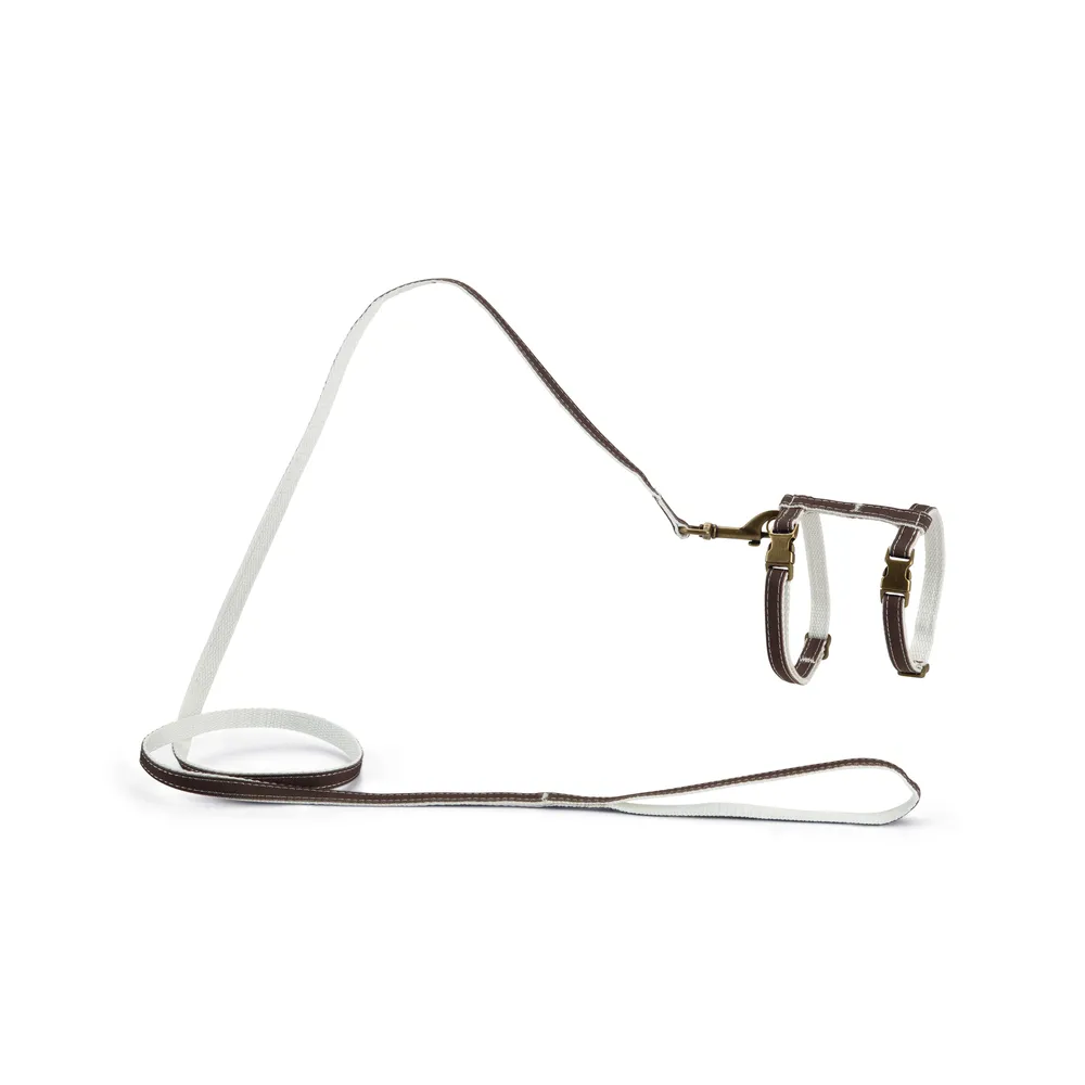 Beeztees Dbl Kedi Göğüs Tasması Ve Gezdirme Kayışı, 130Cm, Kahverengi, 27-45Cm