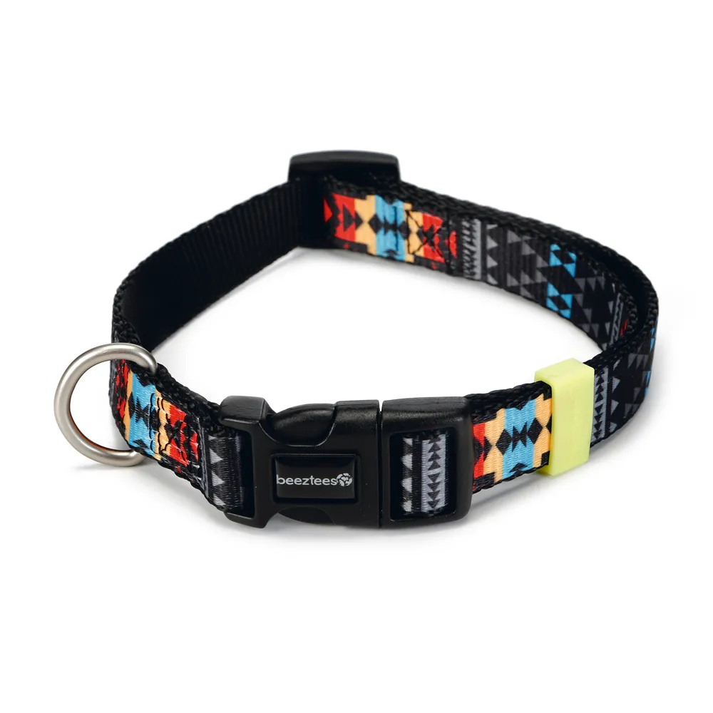 Beeztees Köpek Boyun Tasması, Renkli Desenli, 48-70Cm, 25Mm