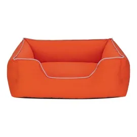 Pet Comfort Alpha  Köpek Yatağı Turuncu W Beyaz Biye M 80X65Cm