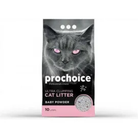 Prochoice 10 lt Ekstra Topaklanan Bebek Pudrası Parfümlü Bentonit Kedi Kumu 