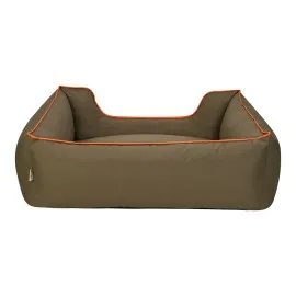 Pet Comfort Alpha  Köpek Yatağı Haki W Turuncu Biye L 105X85Cm