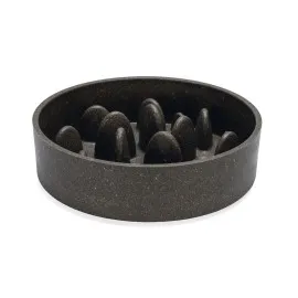 Beeztees Dbl Köpek Yavaş Besleme Mama Kabı, Bambu, Antrasit, 21Cm, 1430Ml