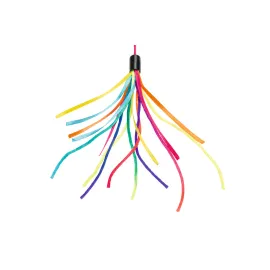 Beeztees Kedi Oltası, Zilli, Kurdelalar Uc, Uzun Dayanıklı ip-110cm, Çeşitli Renklerde, 50cm