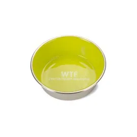 Beeztees Köpek Mama Su Kabı, Paslanmaz Çelik, İçi Sarı, 16Cm, 940Ml