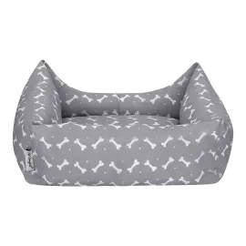 Pet Comfort Uniform Bone Gri-Beyaz Kedi Ve Köpek Yatağı S 50X40Cm