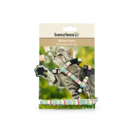 Beeztees Yavru Kedi Göğüs Tasması Ve Gezdirme Kayışı, 120Cm, Yeşil, 15-33Cm