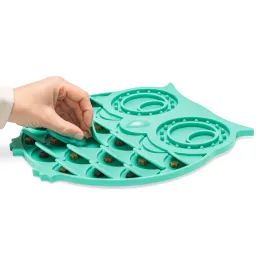 Beeztees Yavru Köpek Mama Yeme Oyuncağı, Baykuş Şeklinde, Silikon, Yeşil, 30X28Cm