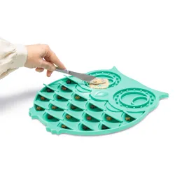 Beeztees Yavru Köpek Mama Yeme Oyuncağı, Baykuş Şeklinde, Silikon, Yeşil, 30X28Cm