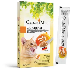Garden Mix Kedi Kremasi Ördek+Malt 5 X 15 Gr X 3 Adet