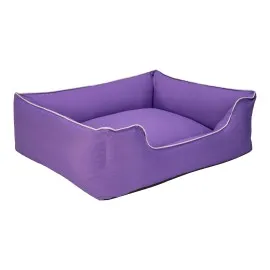 Pet Comfort Alpha  Köpek Yatağı Mor W Beyaz Biye L 105X85Cm