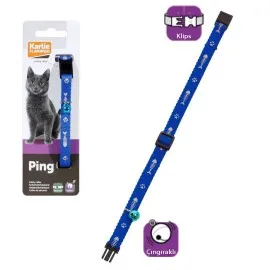 Karlıe Kedi Tasması Çıng. 30Cm Mavi