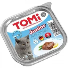 Tomi Yavru Kedi Kümes Hayvanlı Alüminyum Yaş Mama 100Gr (Pate)