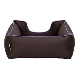 Pet Comfort Alpha  Kedi Ve Köpek Yatağı Kahverengi W Mor Biye S 60X50Cm