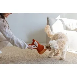 Beeztees DBL Köpek Oyuncağı, Sesli, Tilki, Peluş, Turuncu, 25,5cm