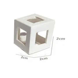 Karides Seramik Küp Beyaz Kalın 2X2 Cm