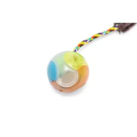 Beeztees Kedi Oyuncağı, Kuyruklu Top, 2 Adet,  Çeşitli Renklerde, 18x4,5x4,5cm