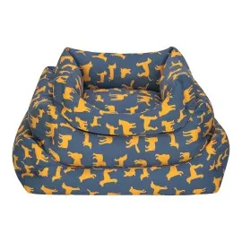 Pet Comfort Uniform Lacivert-Sarı Kedi ve Köpek Yatağı S 50x60cm