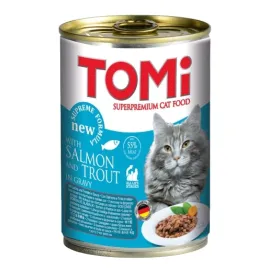 TOMI KEDI SOMONLU ALABALIKLI YAŞ MAMA 400 GR X 6 ADET