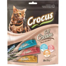 Crocus Çoklu Tavuklu & Ton Balıklı & Somonlu Krema Kedi Ödülü 30X15G