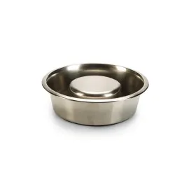 Beeztees Köpek Yavaş Besleme Mama Kabı, Paslanmaz Çelik, 20Cm