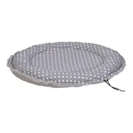 Pet Comfort Sunflower Kedi ve Köpek Yatağı Çift Taraflı Gri Dot/Peluş 85cm