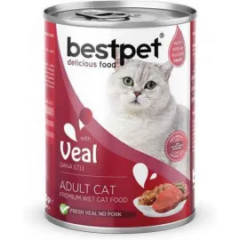 Bestpet 400 gr X 12 ADET  Yetişkin Kediler İçin, Taze Geyik Parça Etli Ve Soslu Yaş Mama 