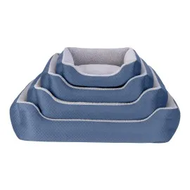 Pet Comfort Bravo Duo  Köpek Yatağı Mavi/gri Peluş M 75X60Cm