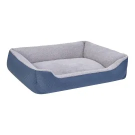 Pet Comfort Bravo Duo  Köpek Yatağı Mavi/gri Peluş L 90X70Cm