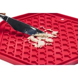 Beeztees Yavru Köpek Yaş Mama Yeme Oyuncağı, Sekizgen Şeklinde, Silikon, Pembe, 23X20Cm