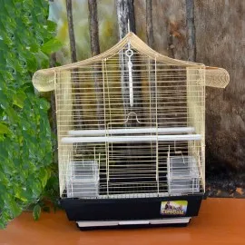 Eurogold Pirinç Telli Üçgen Çatili Kuş Kafesi 31X42X45Cm X 1 Adet