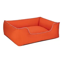 Pet Comfort Alpha  Köpek Yatağı Turuncu W Beyaz Biye L 105X85Cm