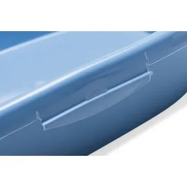 Beeztees Yüksek Kenarlı Açık Kedi Tuvaleti, Mavi Beyaz, 39X58X17Cm