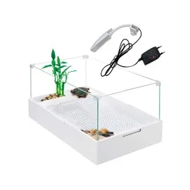 Sobo Cam Kaplumbağa Bahçesi Filtre-Lambalı 60X35X25