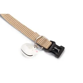 Beeztees Kedi Boyun Tasması, Zilli, Bej, 20-30Cm