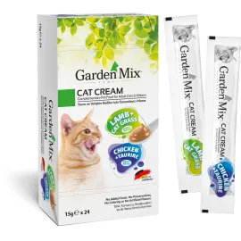 GARDEN MIX KEDI KREMASI XXL TAVUK KUZU 24 X 15 GR X 1 ADET