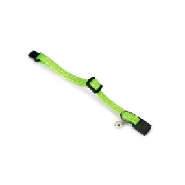 Beeztees Yavru Kedi Boyun Tasması, Zilli, Parlak Yeşil, 15-22Cm