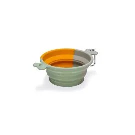 Beeztees Köpek Mama Ve Su Kabı, Teleskopik, Turuncu, Silikon, 15,5Cm, 750Ml