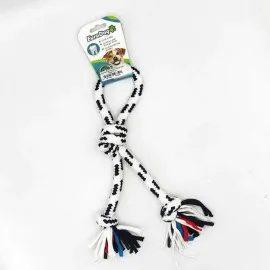 Eurodog Diş İpi Halka Üç Düğüm Siyah Beyaz 30 Cm