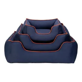Pet Comfort Alpha  Kedi ve Köpek Yatağı Lacivert w Turuncu Biye S 60x50cm