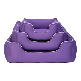 Pet Comfort Alpha  Köpek Yatağı Mor W Beyaz Biye L 105X85Cm
