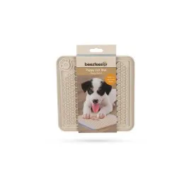 Beeztees Yavru Köpek Yaş Mama Yeme Oyuncağı, Kare, Silikon, Gri, 20X20Cm