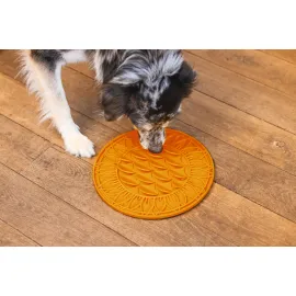 Beeztees Yavru Köpek Mama Yeme Oyuncağı, Daire Şeklinde, Silikon, Turuncu, 30Cm