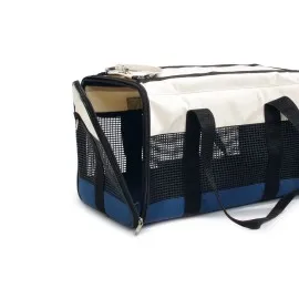 Beeztees Köpek Taşıma Ve Seyahat Çantası, Krem/mavi, 43X25X27Cm